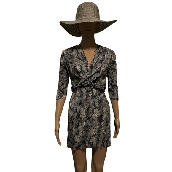 Women's Mango Snakeskin Print Mini Dress - Picture 1 of 4